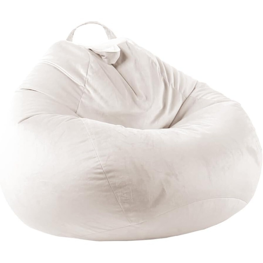 Bean Bag Chair Cover or Stuffed Animal Storage Bag Creamy Off White Soft NO FILL